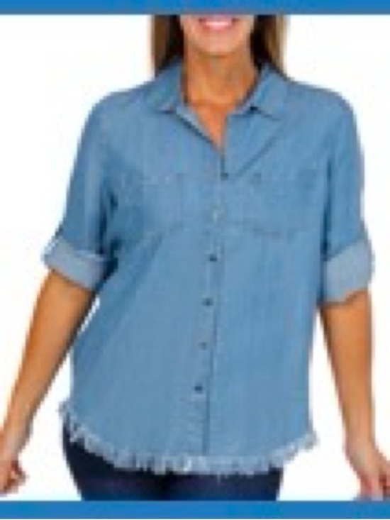 Hester & Orchard Tops - Hesters and orchard medium frayed Jean shirt 967